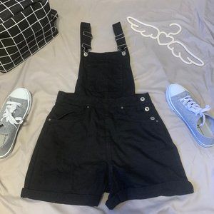 Black Denim Overalls
